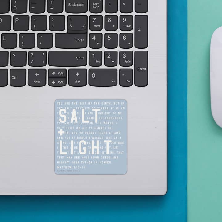 Faith & Life Christian Brands - Wholesale Sticker - Salt and Light Vinyl Sticker | Christian Stickers | Faith1
