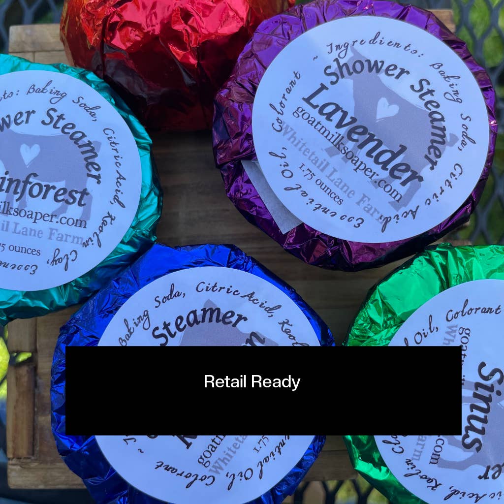 Whitetail Lane Farm Goat Milk Soap - Wholesale Shower Steamer/Bomb - Rainforest Shower Steamer1