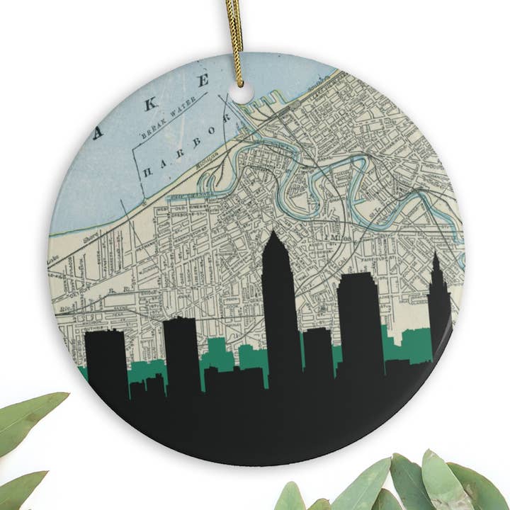 Ohio city skyline ornament | Choose Your City for wholesale by Paperfinch Design