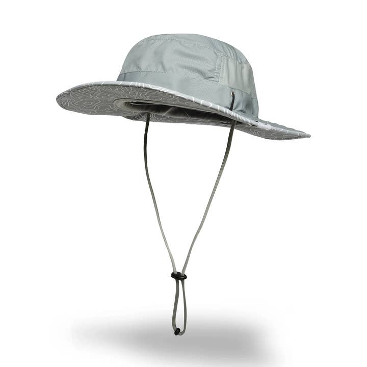 Venture Sun Hat - Topo Map Green for wholesale by Farmers Defense