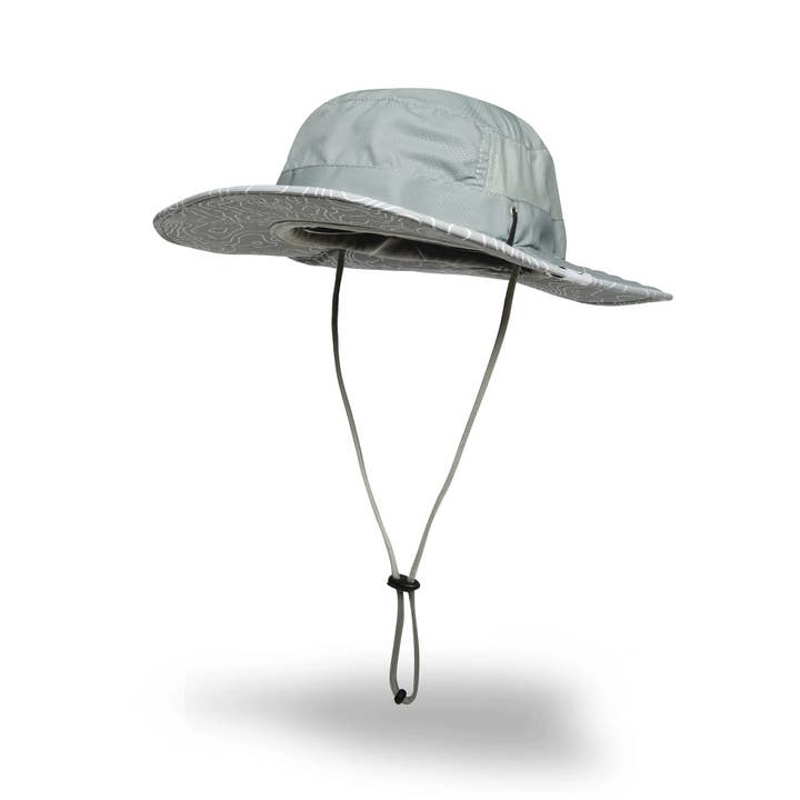 Venture Sun Hat - Topo Map Green for wholesale by Farmers Defense