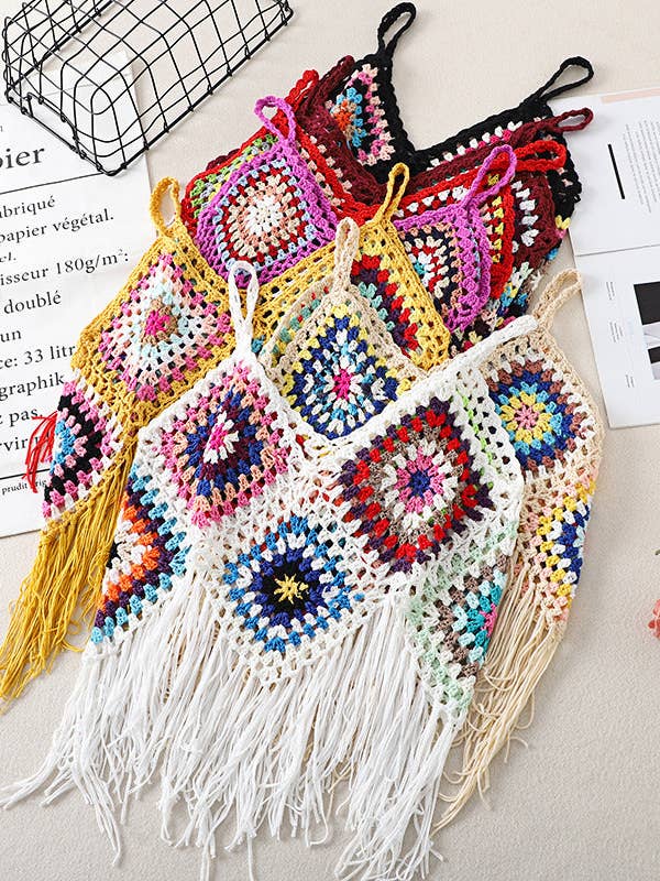 Crosa - Bohemian Crochet Design Camisole - A Perfect Summer Top Tank for wholesale by Funkyrel® Atzbranding Limited