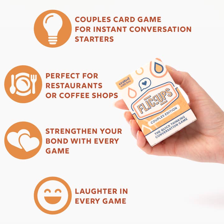 Crated with Love - Wholesale Card Game - Couples Conversation Starter Date Night Card Game - Fliccups