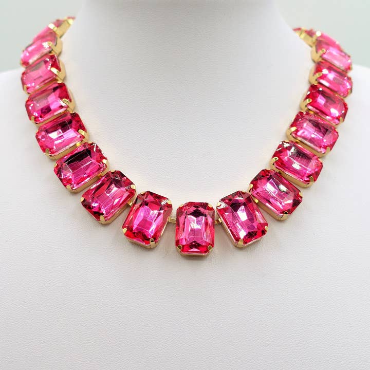 Daemon srls - Wholesale Beaded/Pearl Necklace - MARGOT collier con pietre sfaccettate - gold33