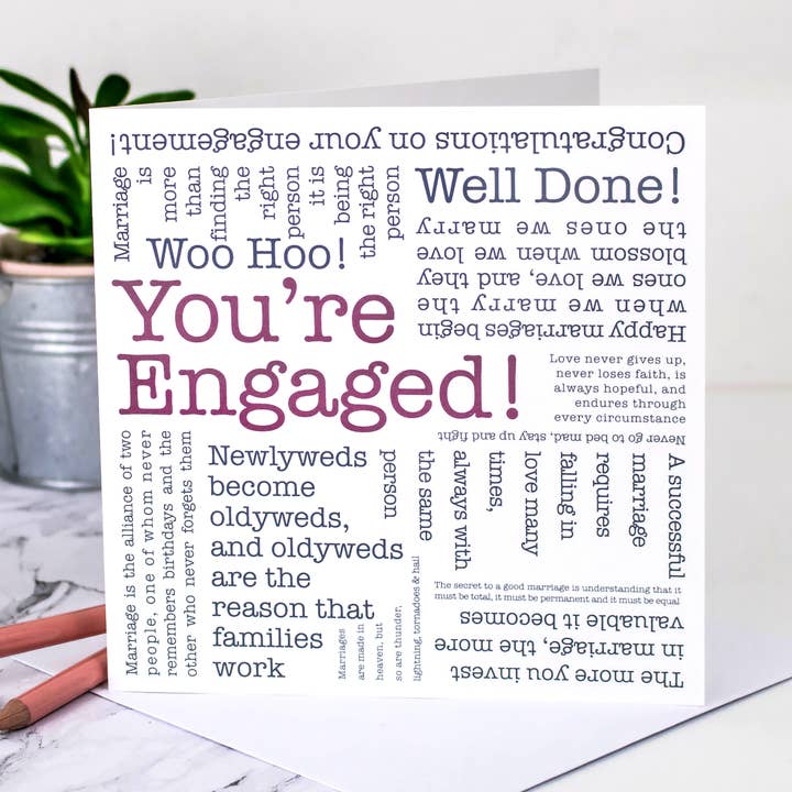 You're Engagierte Verlobungskarte für den Großhandel von Coulson Macleod (U.S. Duties Paid)