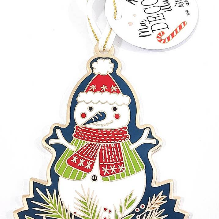 Enfeite de Natal para pendurar boneco de neve por atacado de Hirondelle & Cie