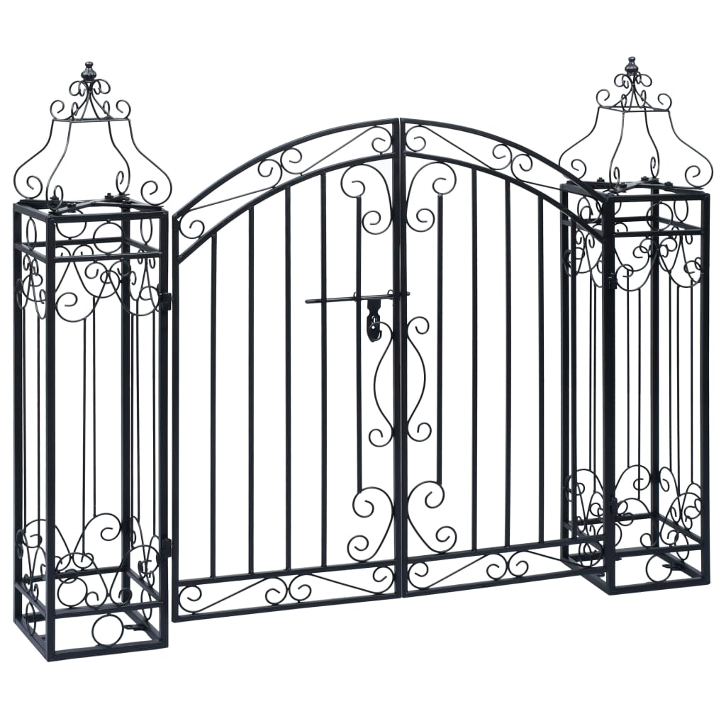 Greenwestons - Wholesale Outdoor Ornament/Decor - Green's Ornamental Garden Gate Wrought Iron 48"x8.1"x39.4"1
