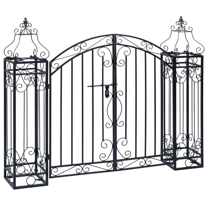 Greenwestons - Wholesale Outdoor ornament/decor - Green's Ornamental Garden Gate Wrought Iron 48"x8.1"x39.4"1