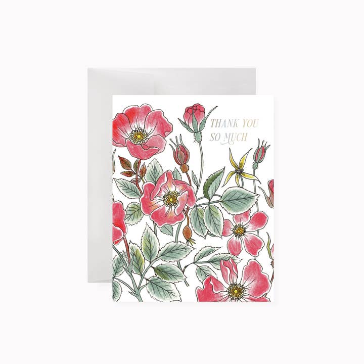 ROSES | thank you card for wholesale by Botanica Paper Co.