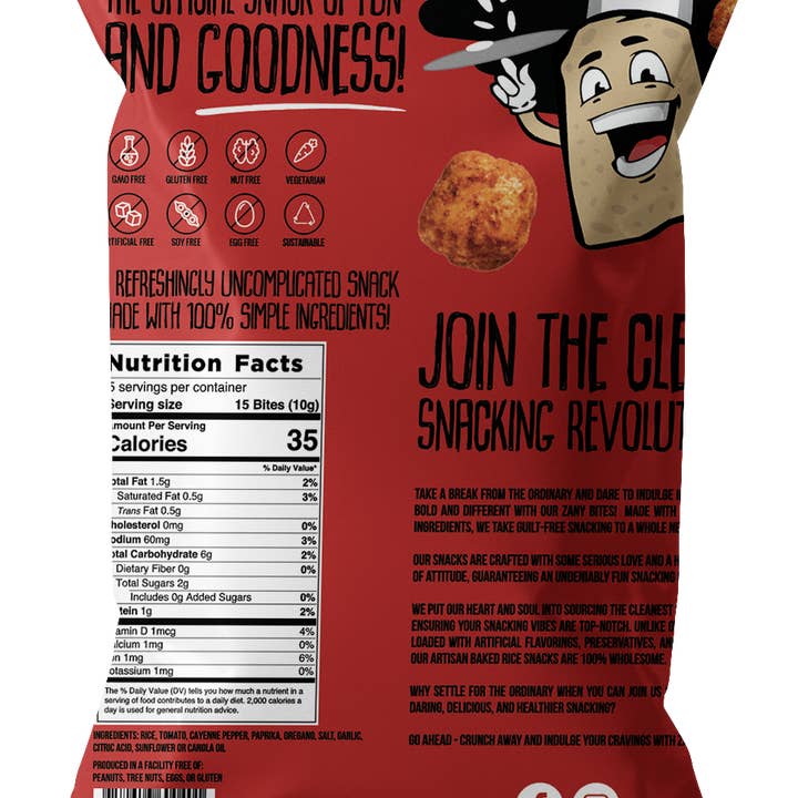 Zany Bites - Vendita all'ingrosso Snack soffiati - Zany Bites Pizza Zingers1