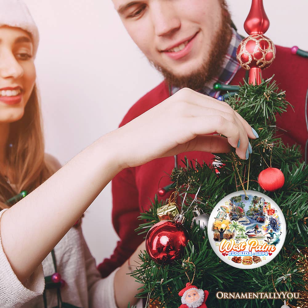 OrnamentallyYou – wholesale Ornament – West Palm Beach Florida Ornament, Artistic Paradise Souvenir8