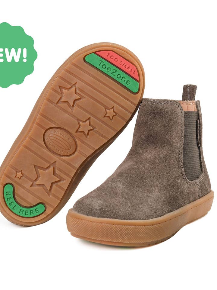 RIVER - Botas com Refoque de Camurça Castanho (Disponível em Meias Tamanhos) por atacado de ToeZone