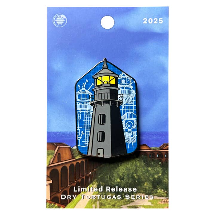 Garden Key Lighthouse - Blueprint Pin - Fort Jefferson for wholesale by Pin Hive LLC