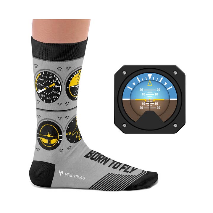 Sock Affairs – Großhandel Socken - Unisex – Socken für Flugzeuginstrumente als Geschenk