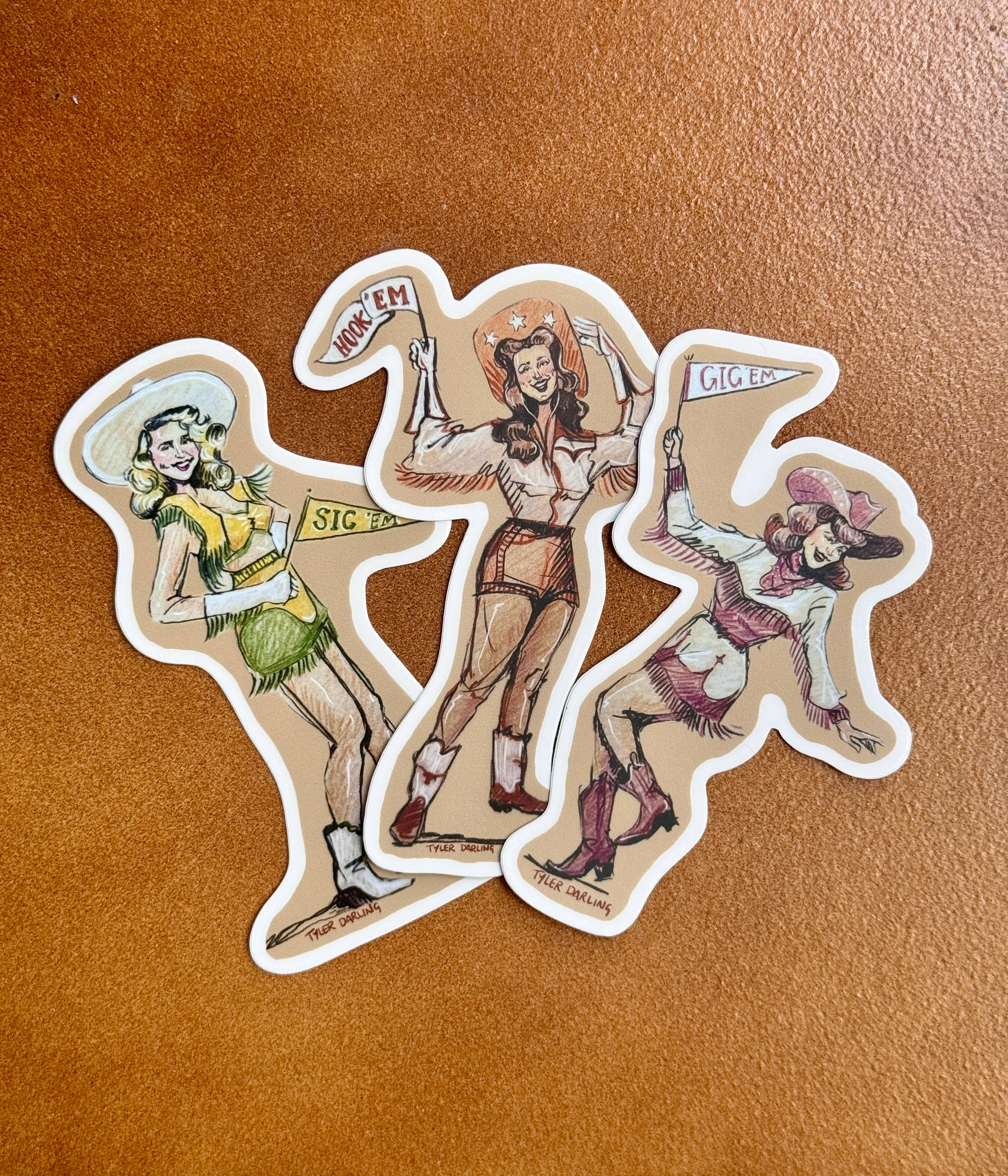 Tyler Darling - Wholesale Sticker - Sic Em Bears- Baylor University Cowgirl- Sticker 1