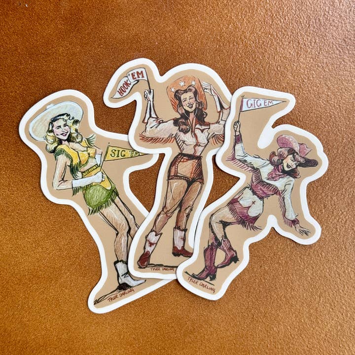 Tyler Darling - Wholesale Sticker - Sic Em Bears- Baylor University Cowgirl- Sticker 1
