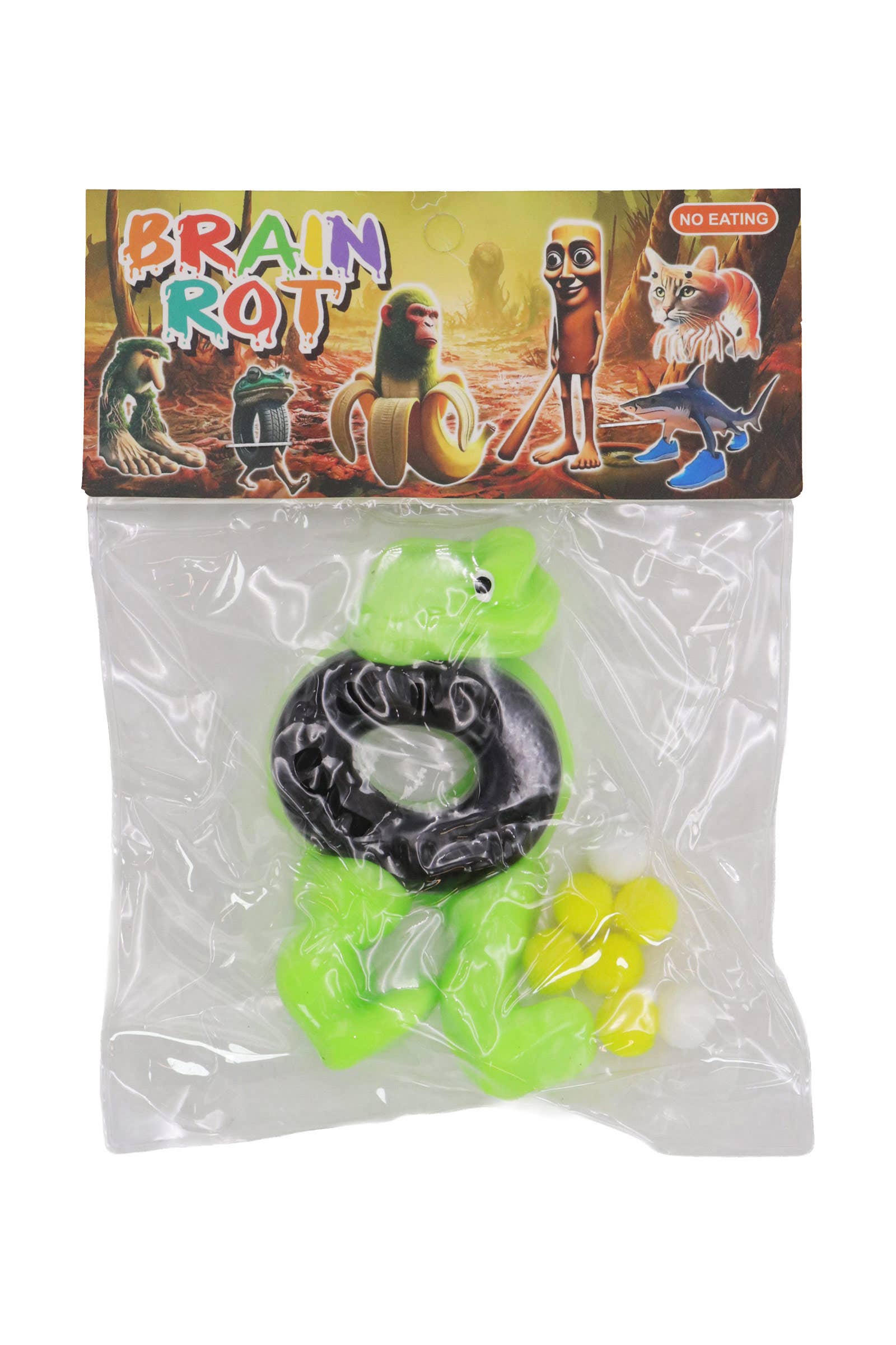 ASSORTED Brain Rot Memes Mochi Pom Pom Squishy Bag - 16 pcs for wholesale on Faire3