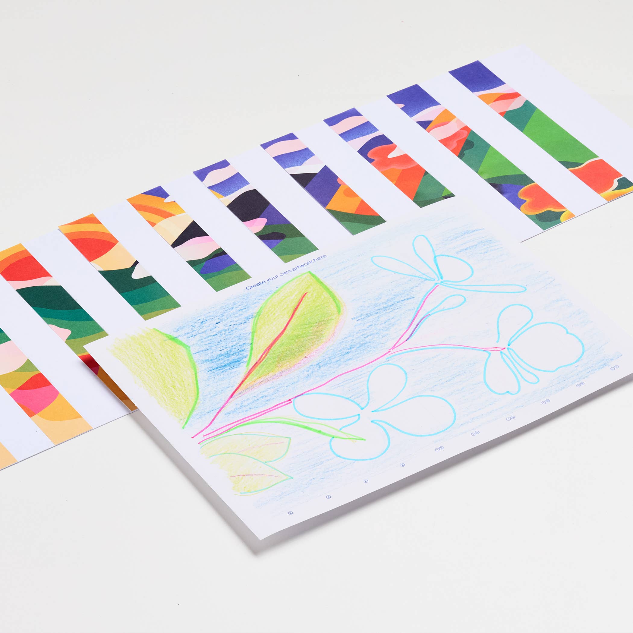 MAJO IDEAS – wholesale DIY craft kit – Child – VOL ①② — OP ART Sticker Based Art Pack3