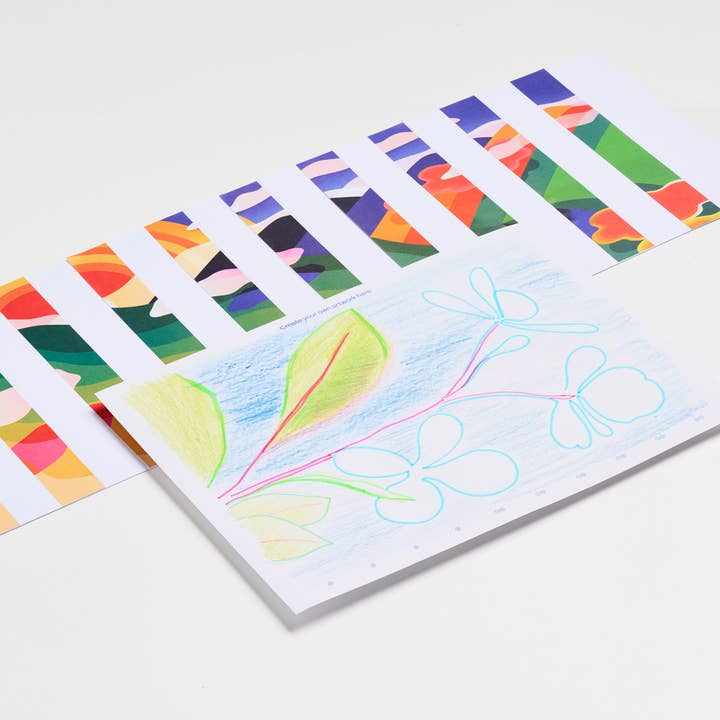 MAJO IDEAS – wholesale DIY craft kit – Child – VOL ①② — OP ART Sticker Based Art Pack3