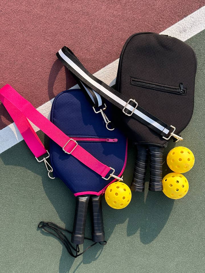 Pickleball Paddle Bag with Strap and Pocket for Pickle Ball for wholesale by JILLIAN INK LLC