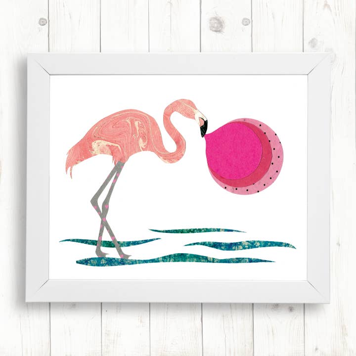 Flamingo Art Print for wholesale by Whimsy Spot