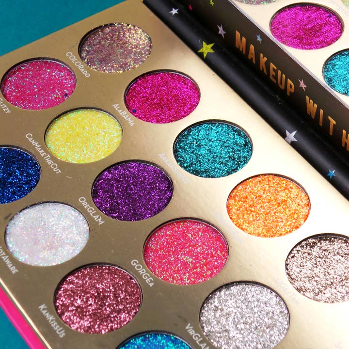 Rude Cosmetics - Wholesale Body Glitter/Shimmer - United Shades of Glitter - 21 Pressed Glitter Palette