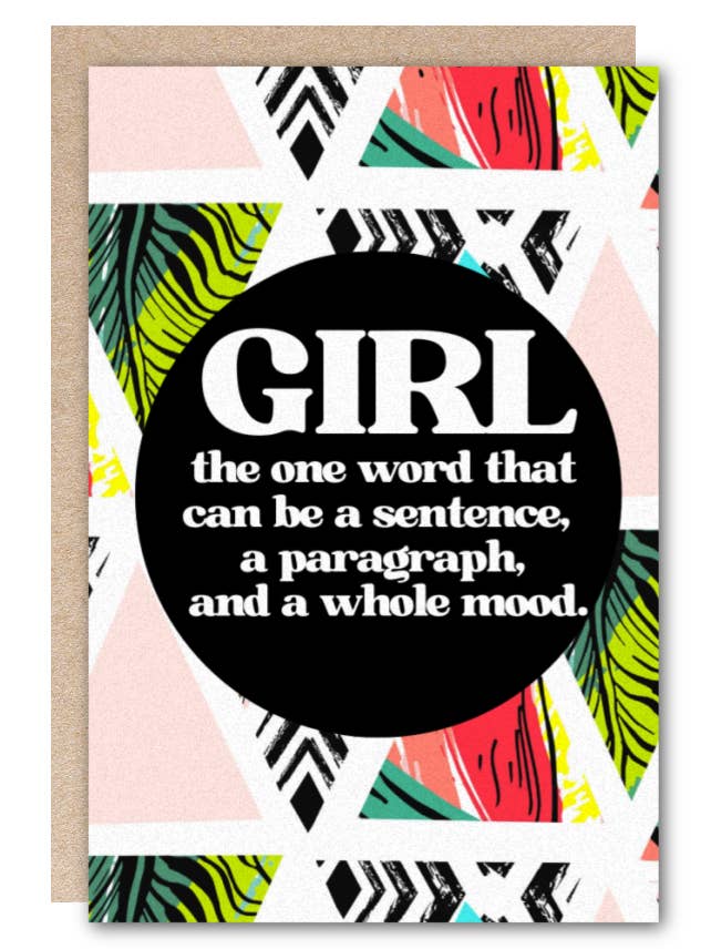 Thinking of You Card-GIRL-Artist Designed by Kindred Paper for wholesale by Kindred Paper Co.