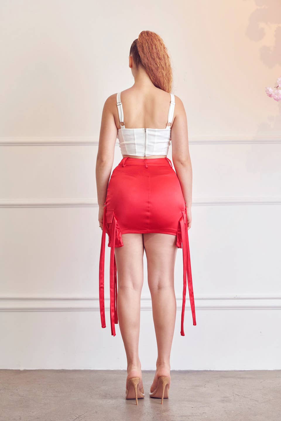 WFFS - Wholesale Skirt - Women's - Satin Cargo Skirt6