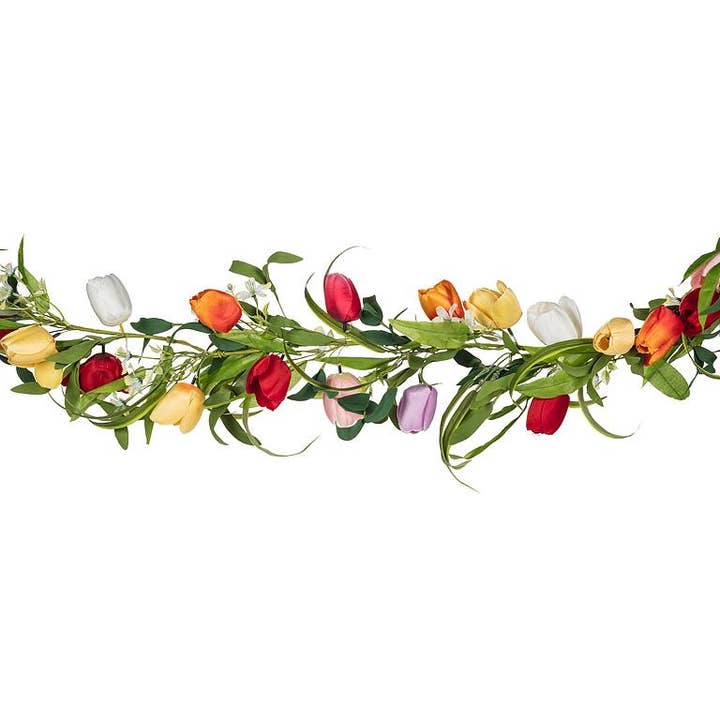 Flerfarvet Tulipan Guirlande-55"L for engroshandel hos Abbott
