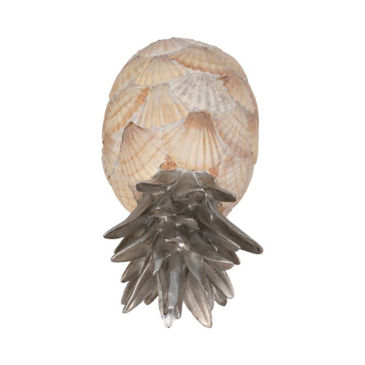 Sagebrook Home - Wholesale Decorative Tabletop Object - Polyresin Seashell Pineapple Decor Sculpture - Multi, 12 in.7