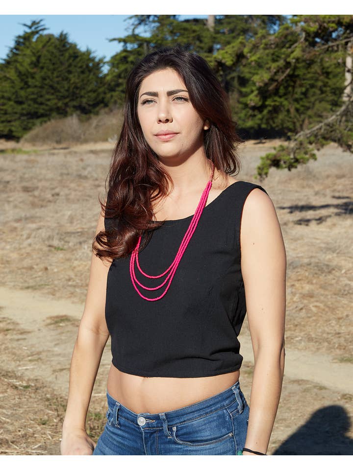 Zig Zag Asian Collection - Venta al por mayor Camiseta sin mangas - Mujer - Top con lazo trasero1