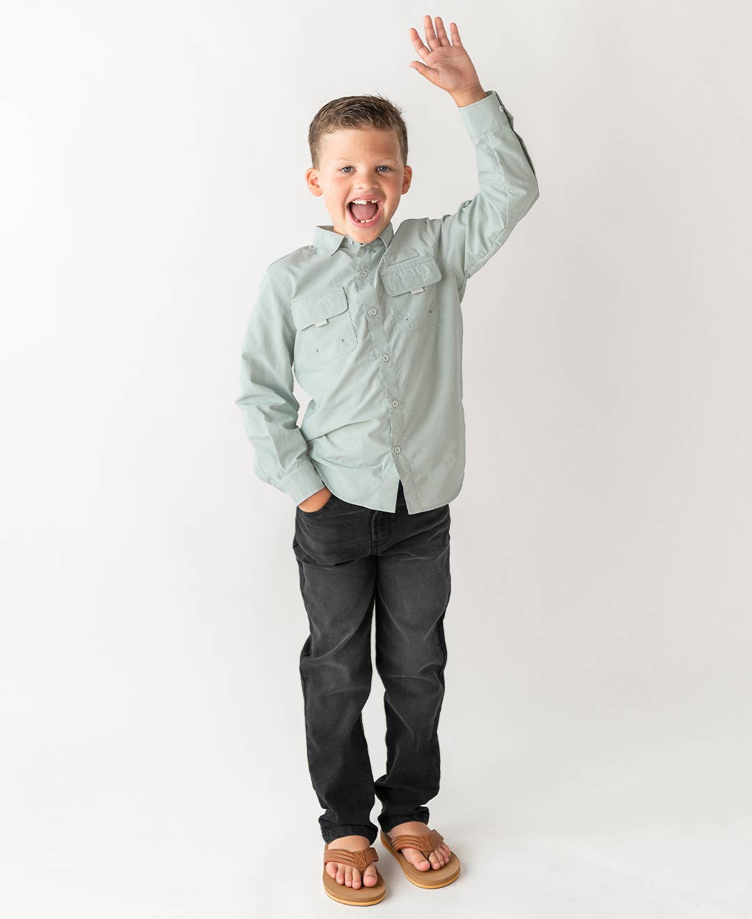 Blue Boys Black Wash Denim Jeans for wholesale on Faire5