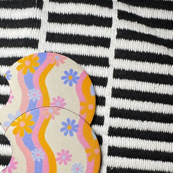 Conjunto de Porta-copos Florais Groovy para Carro por atacado de SarahMackenzieStudio