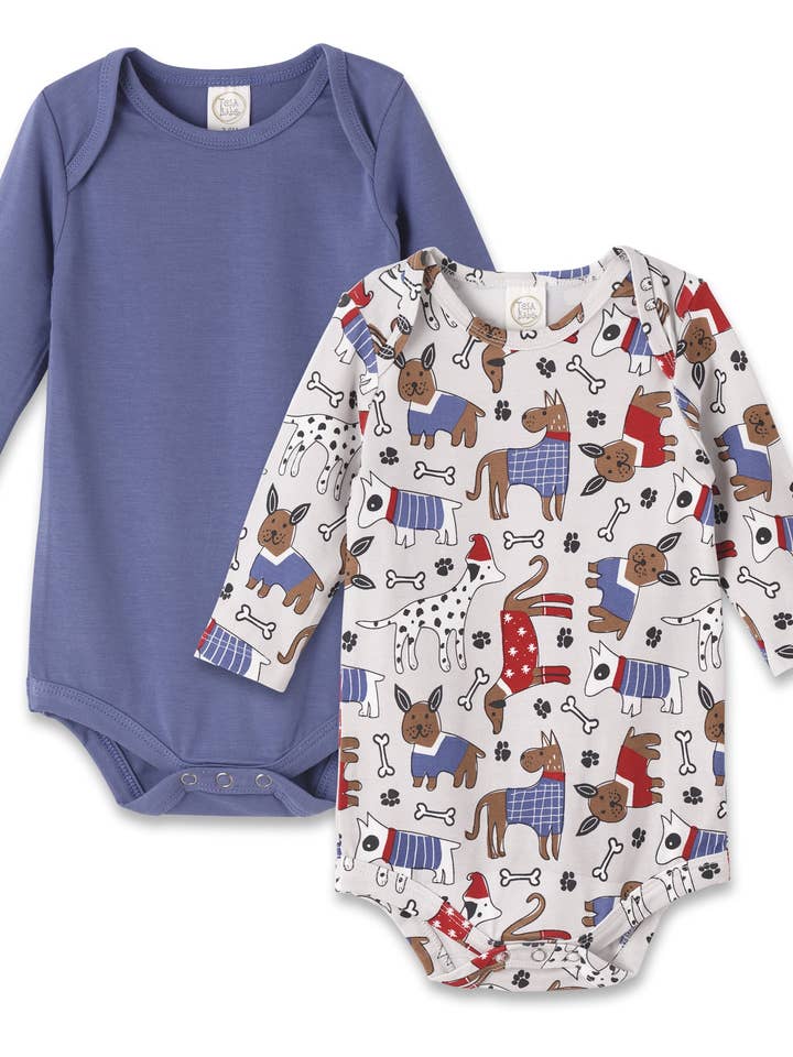 Tesa Babe - Wholesale Bodysuit set – Baby - Baby Boy Set-Of-2 Puppy Dog Bodysuits - Bamboo & Cotton0