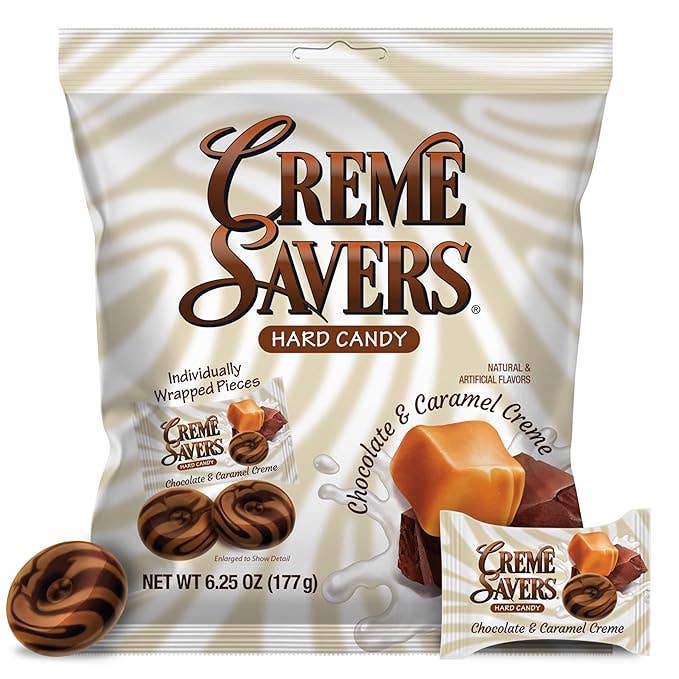 Pops Distro Inc - Wholesale Hard Candy - Creme Savers Hard Candy Chocolate and Caramel Creme 6ct (85g)0