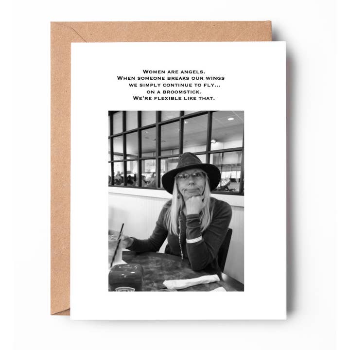 Women Are Angels. When Someone Breaks Our Wings We Simply... for wholesale by Old Fancy Paper Company