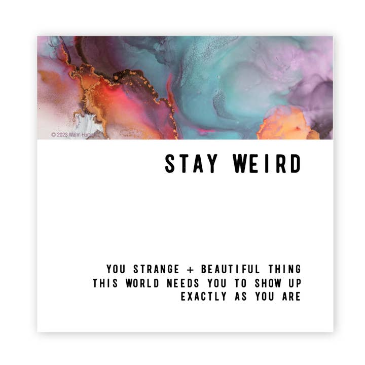 Stay Weird Magnet for wholesale by warm human