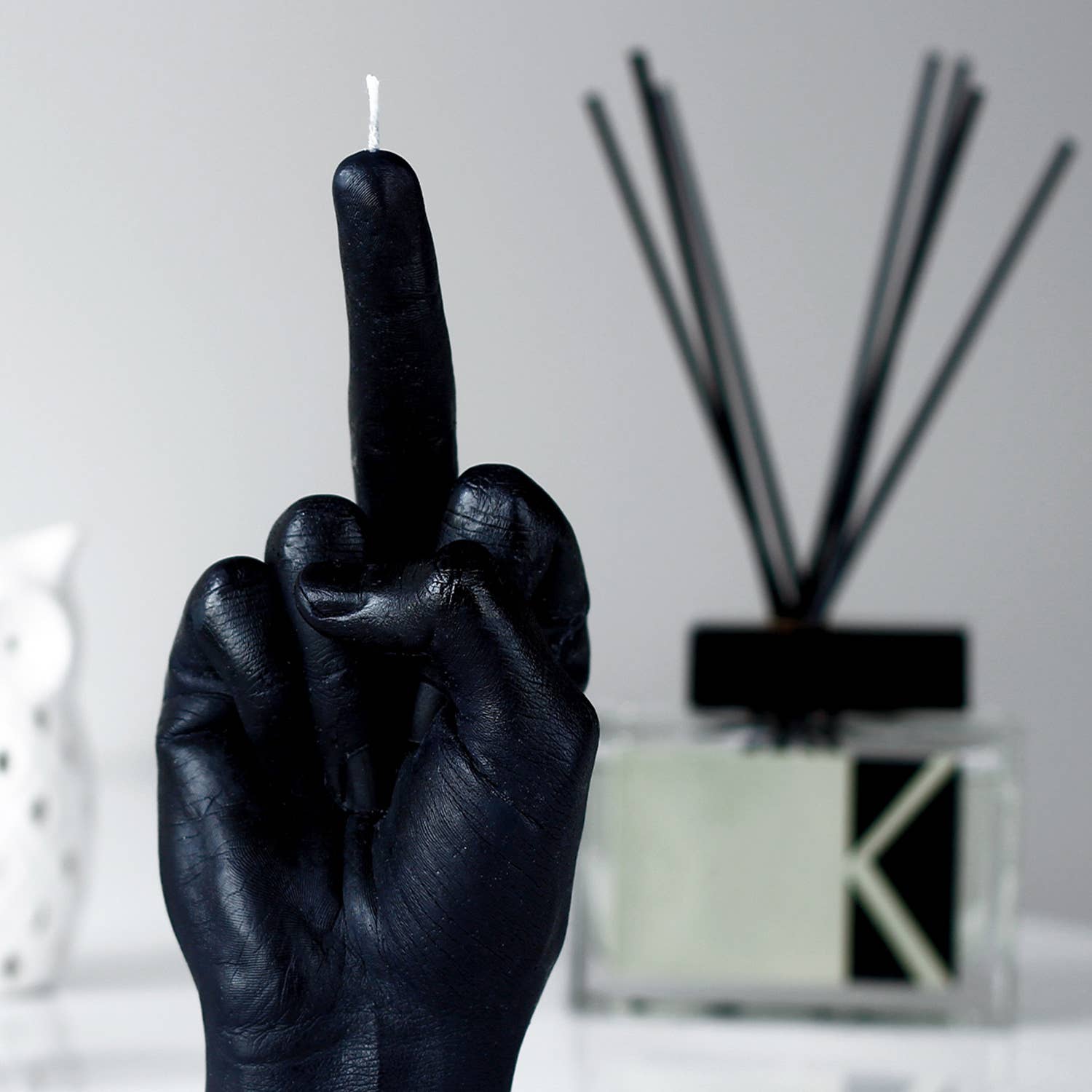 54 Celsius - Wholesale Novelty Candle - Original CandleHand F*ck You Candle - Lifesize & Full detail11