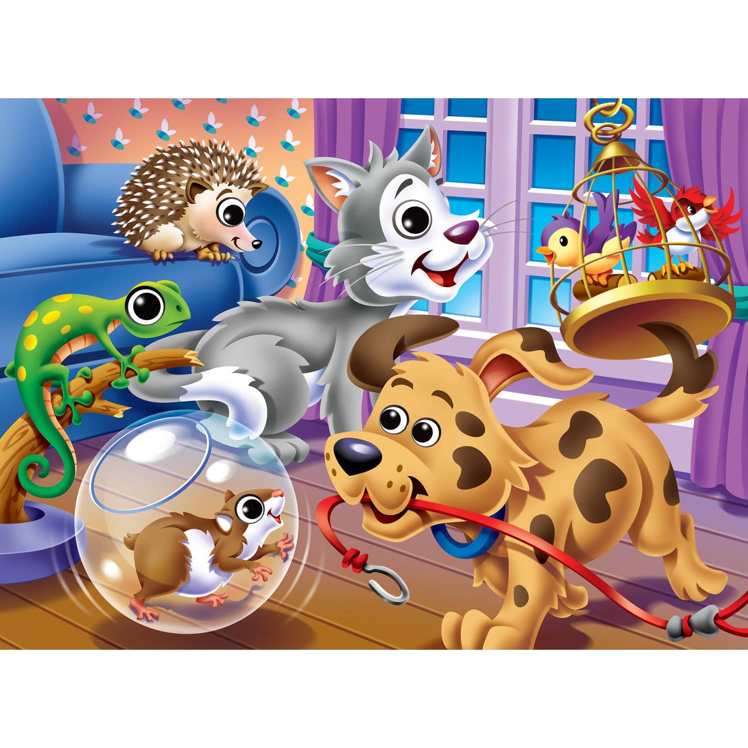 Masterpieces Puzzles - Vente Puzzle – enfant - Googly Eyes - Casse-tête de 48 pièces pour animaux1