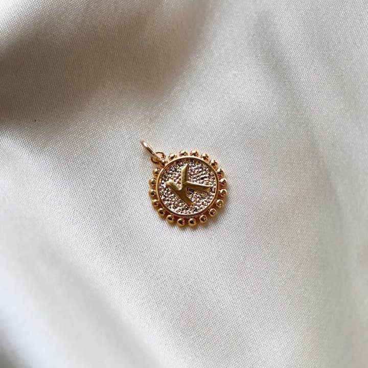 Katie Waltman Jewelry - Wholesale Individual Charm/Pendant - INITIAL COIN CHARM