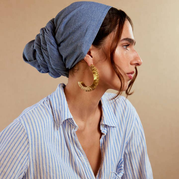 Poze Lys Denim Hovedbeklædning for engroshandel hos Fanm Djanm