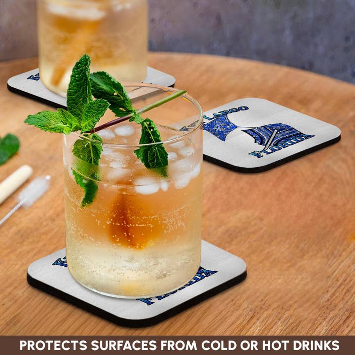 3dRose - Wholesale Coasters - 3dRose, Blue tribal stingray for any vacation to Key largo, Florida, Coaster9