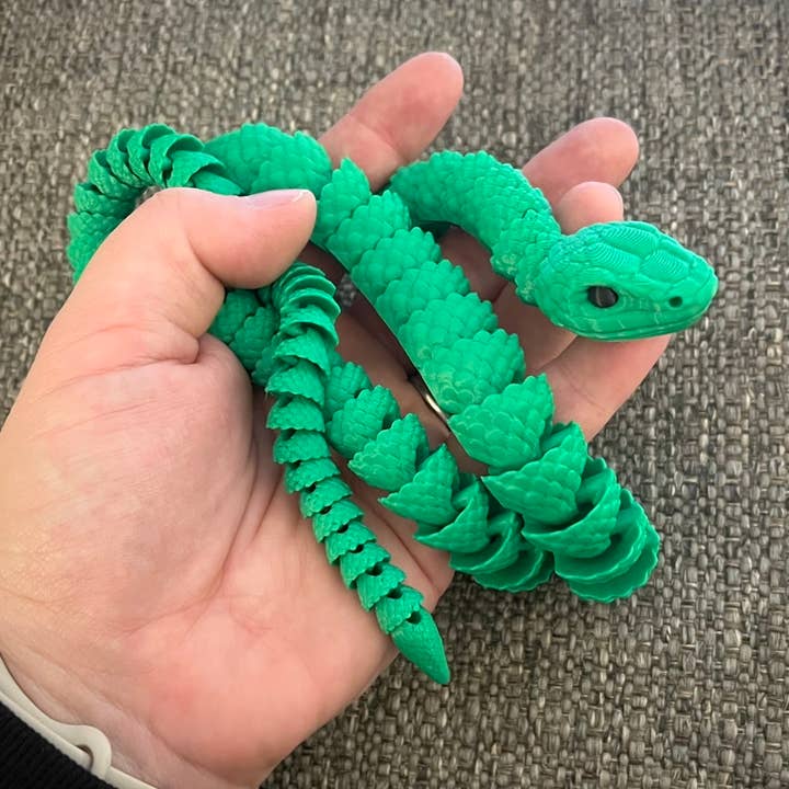 3D Printed Snake - Fidget Sensory Stress Toy - Articulating for wholesale by Gigi Laine Gifting Co