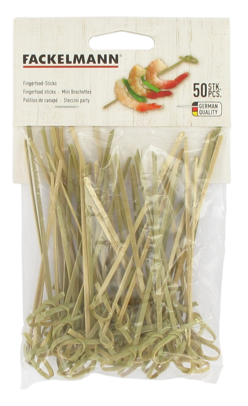 Fackelmann – Engroshandel Spyd – Sæt med 50 bambusspyd 10 cm Wood Edition2