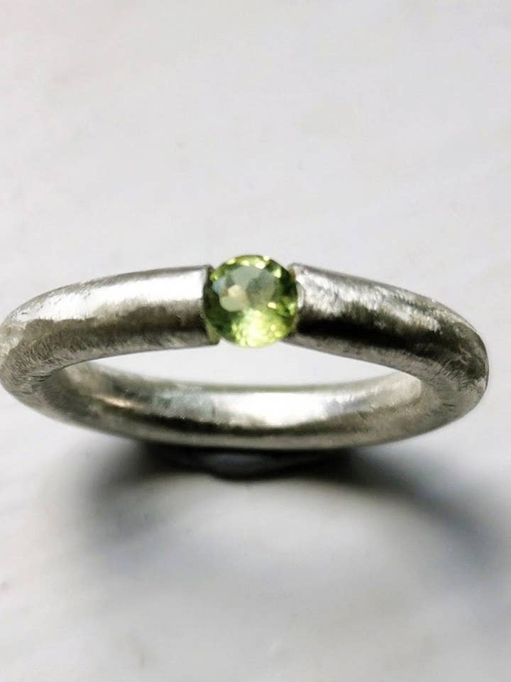 Handmade Semi Precious Gemstone and Silver Ring, Tension for wholesale by Blue Marble Jewellery