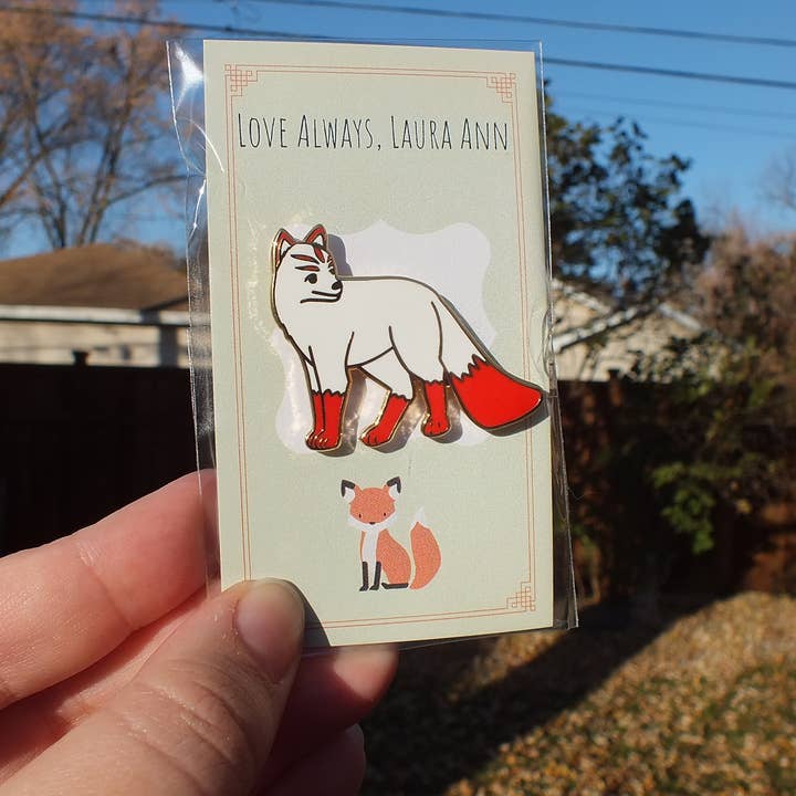 Guardian Fox Enamel Pin - Hard Enamel Pin for wholesale by Love Always, Laura Ann