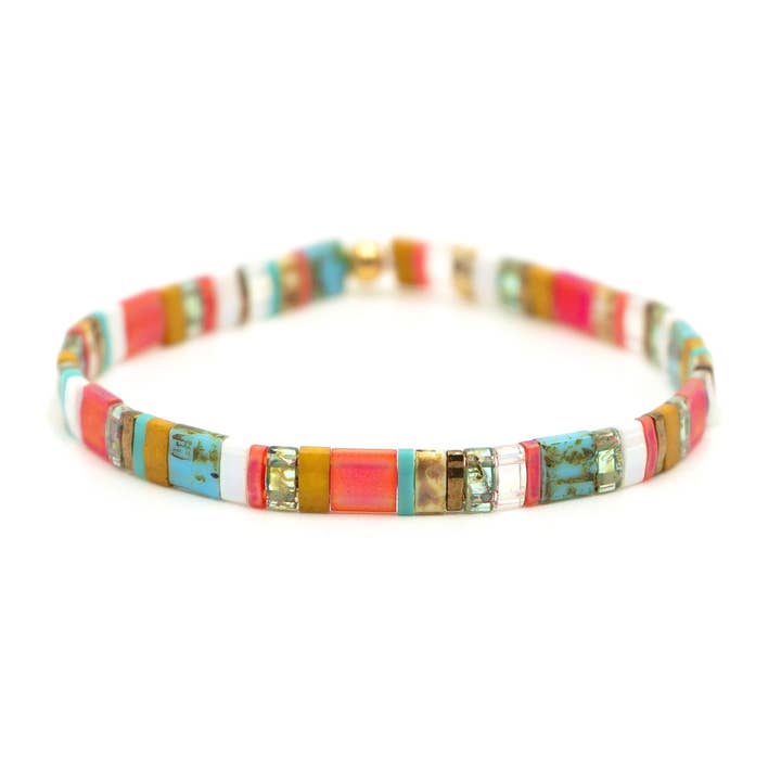 Mack & Rex - Wholesale Beaded Bracelet - Quality Tila Bead Stretch Beaded Bracelet (5.75-8.50 inches)