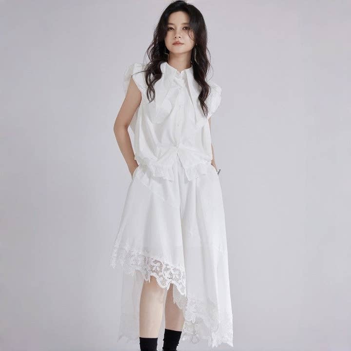 Plush Looks – wholesale Top & skirt set – Women's – Sleeveless Shirt And Skirt Two Piece Set3