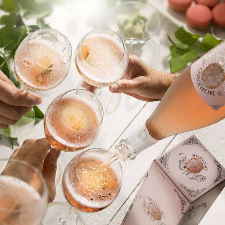 International Loft - Wholesale Non-Alcoholic Spirits/Wine/Beer - Boresso Rosé Sparkling Non-Alcoholic Wine With Gift Box1