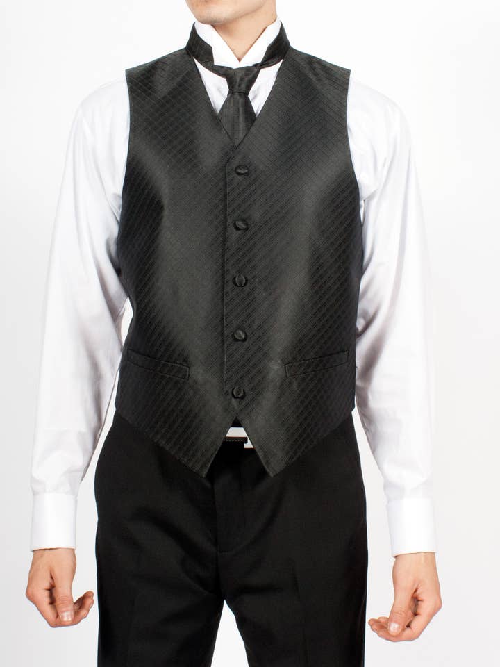 Ferrecci - Ensemble de gilet pour homme 300-10 Diamond (dos noir) pour la vente par Ferrecci